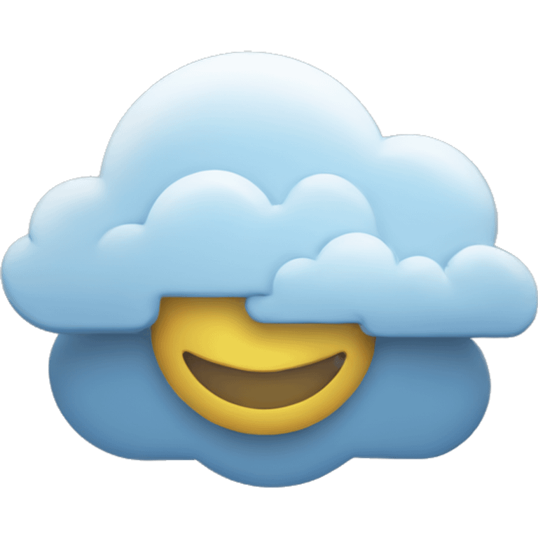 a logo for a nimbus chains, a cloud service where you can host local blockchains emoji