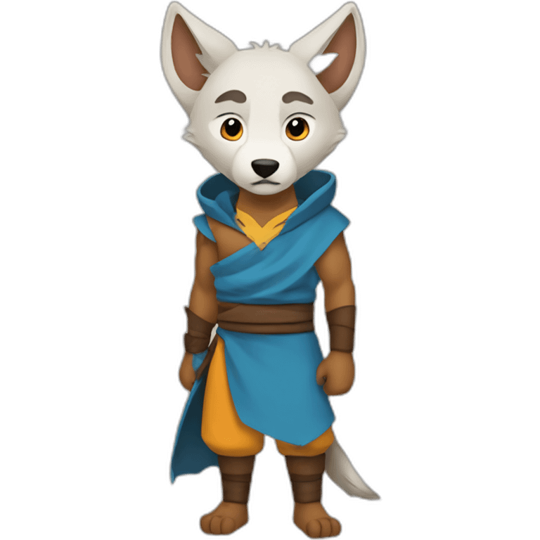 Wolf as aang the avatar emoji