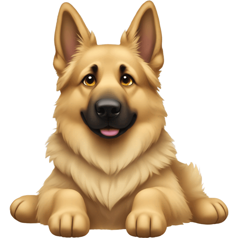 Blond German shepherd cute emoji