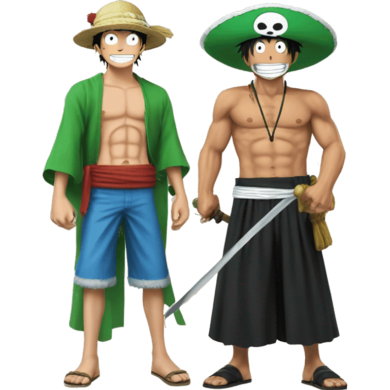 Luffy with zoro emoji