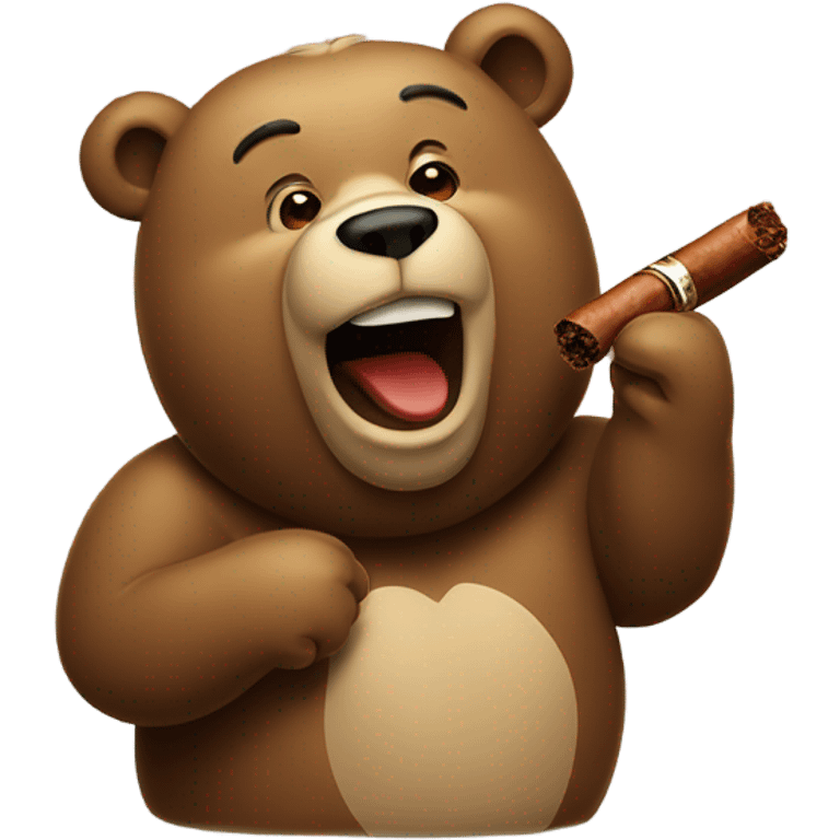 Bear smoking emoji