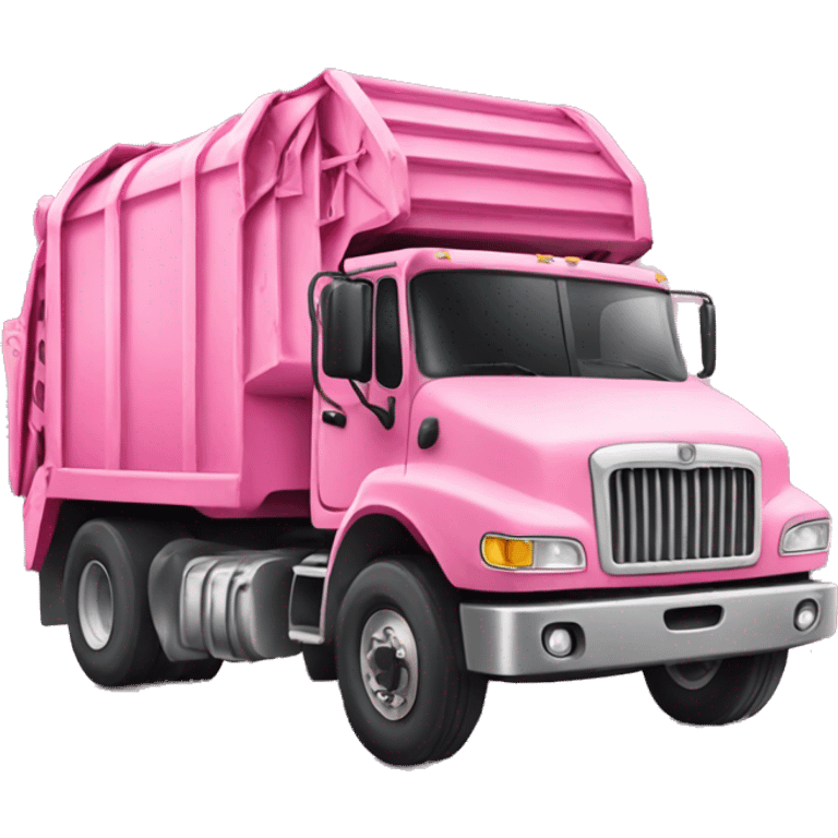 Pink garbage truck emoji