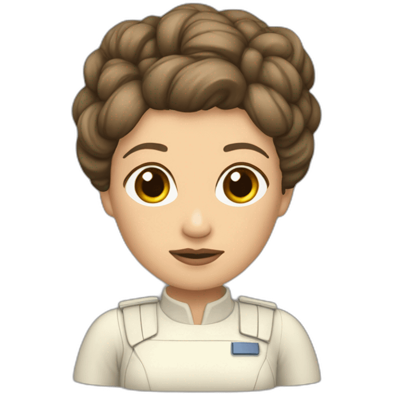 leia amb un uniforme vermell emoji