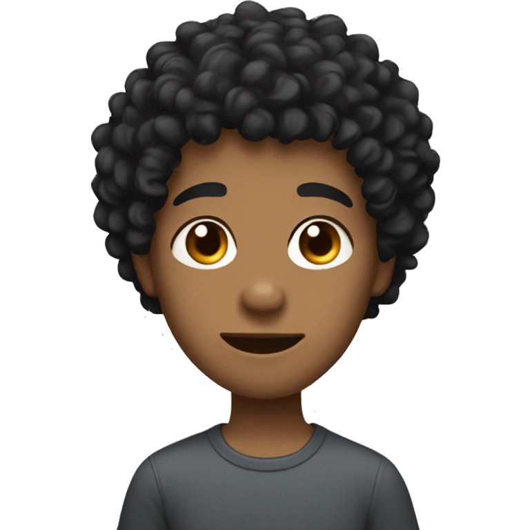 boy with black curly hair emoji