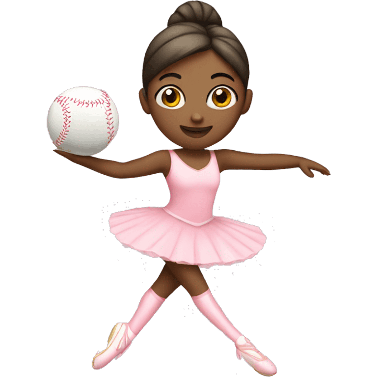 Ballerina holding softball emoji