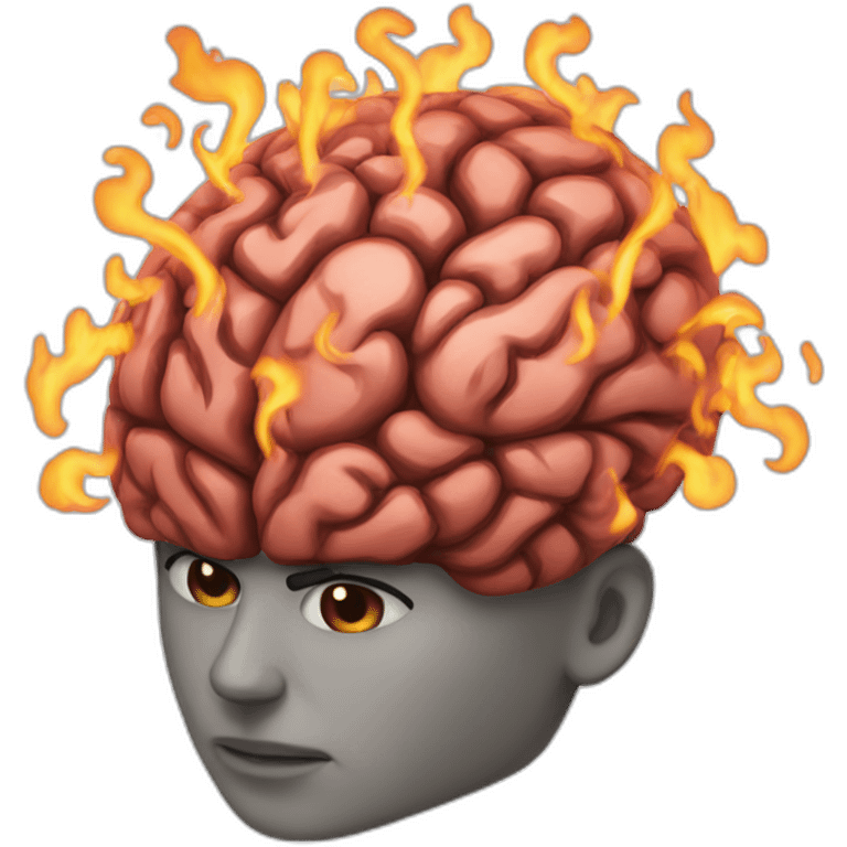 Fire brain emoji