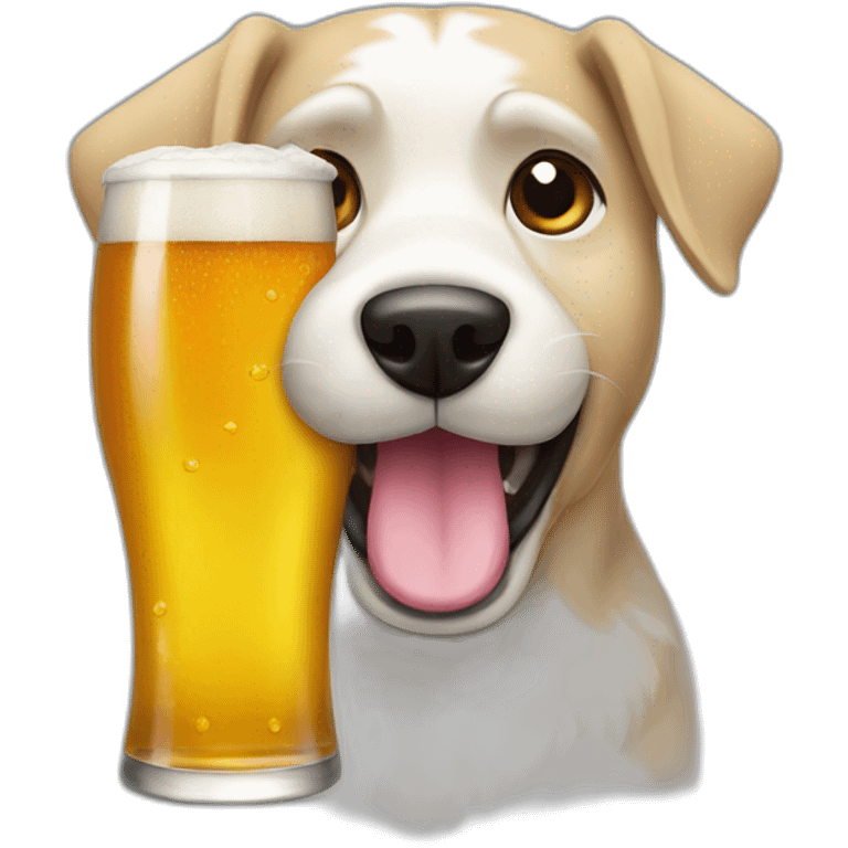 dog drink beer emoji