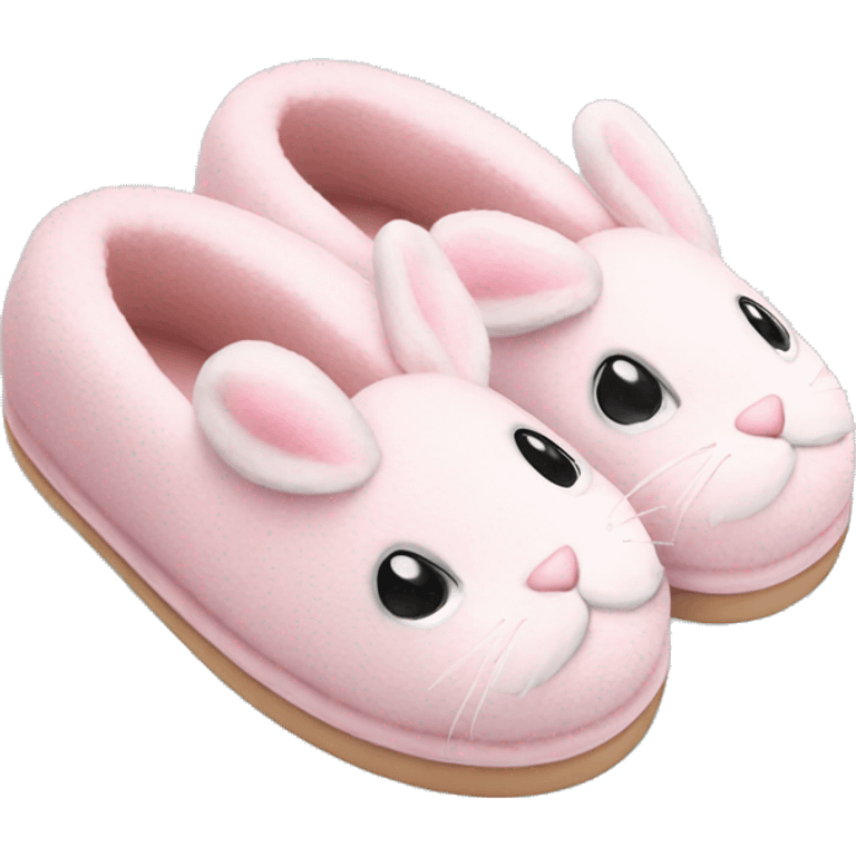 light pink bunny slippers emoji