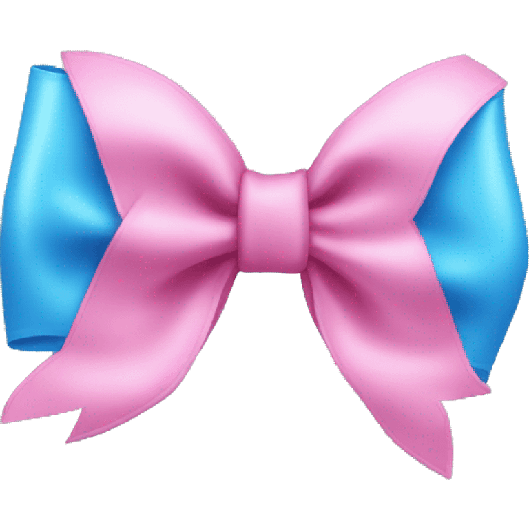 Pink blue bow  emoji