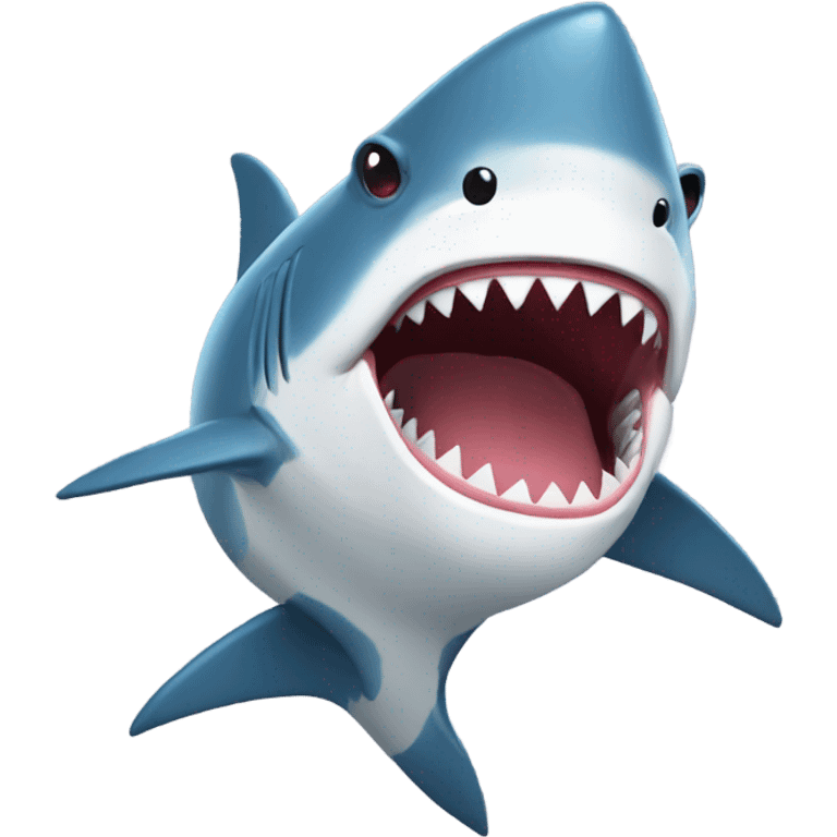 Shark with a top hating  emoji