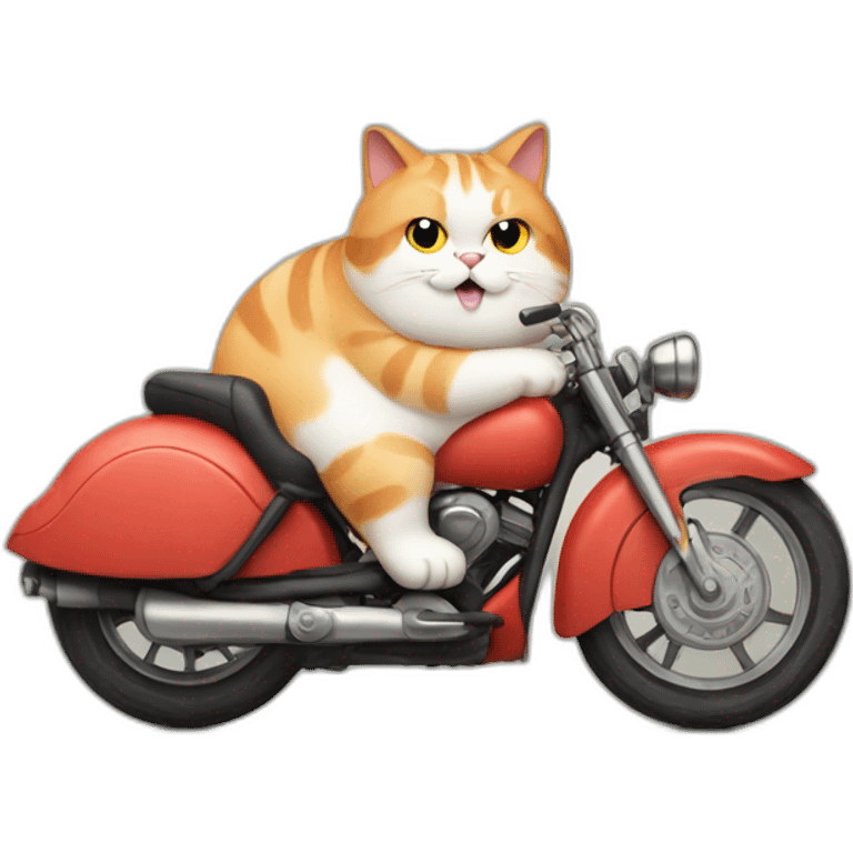 Fatty cat on cycle emoji