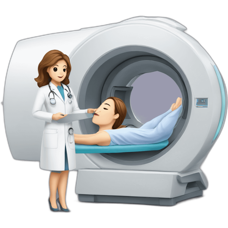 Posh-Radiologist-performing-breast-mri-to-woman emoji