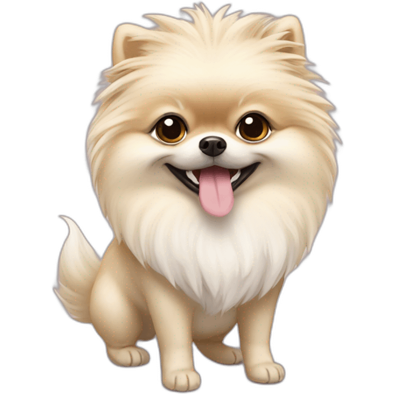 pomeranian-white-dinossaur-cloath emoji