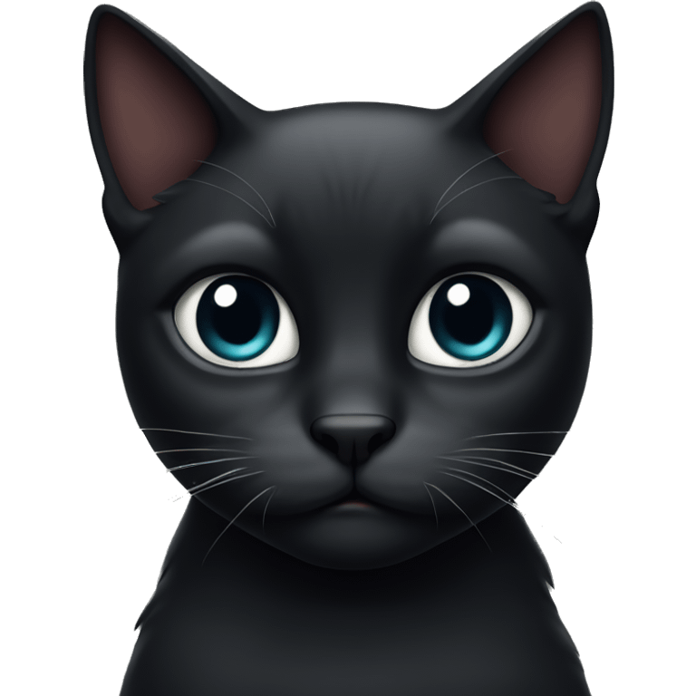 Black cat with bad attitude  emoji