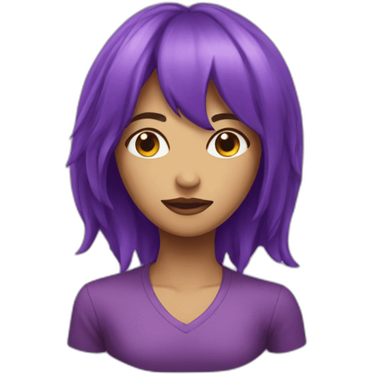 Œil humain violet emoji