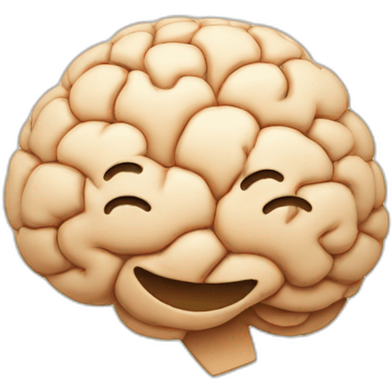 Smiling brain emoji