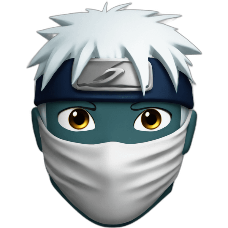 Kakashi with mask (Konoha symbol) emoji