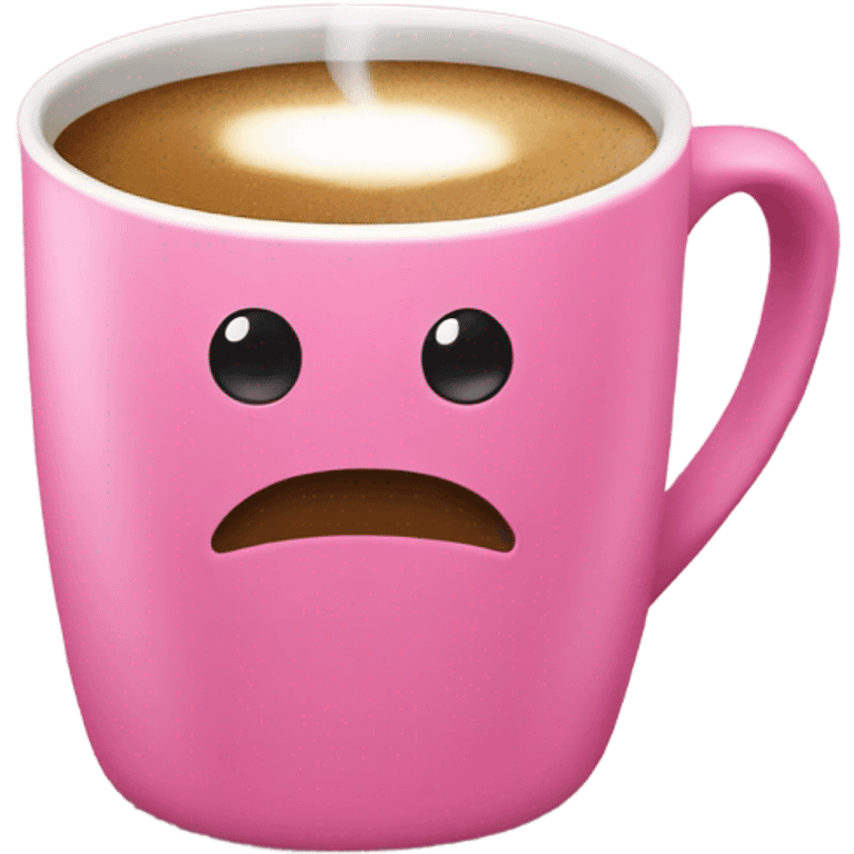 Coffe in pink mug  emoji