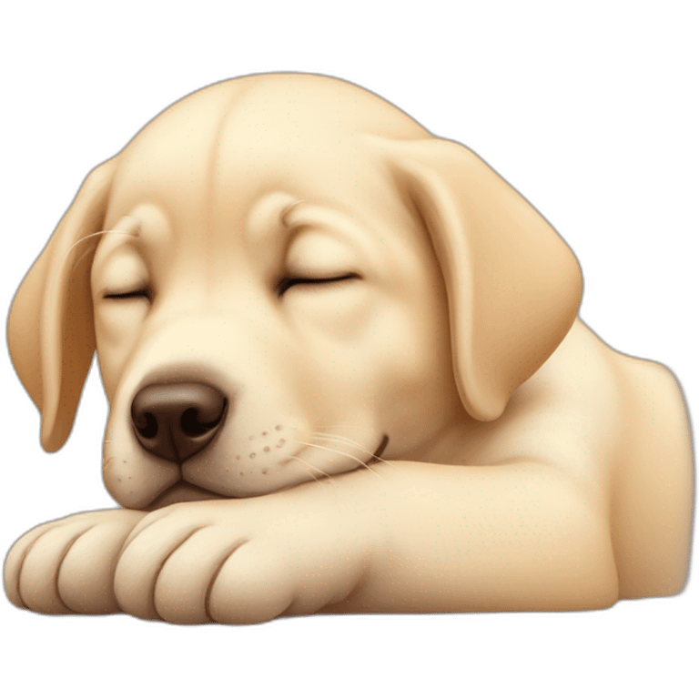 sleeping baby labrador emoji