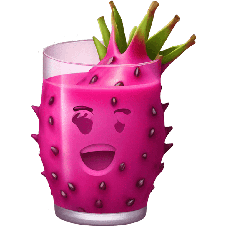 A dragon fruit juice emoji