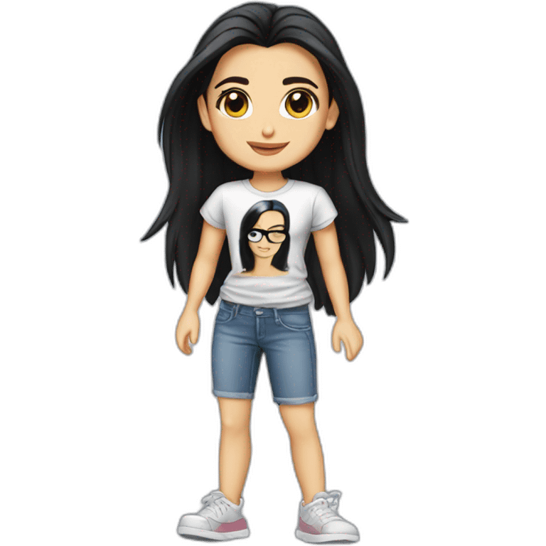 demi moore cartoon wearing tee emoji