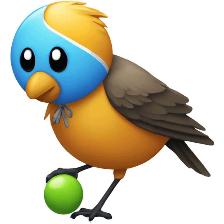 Bird with a yo-yo emoji