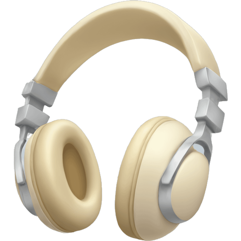 Cream colored headphones  emoji