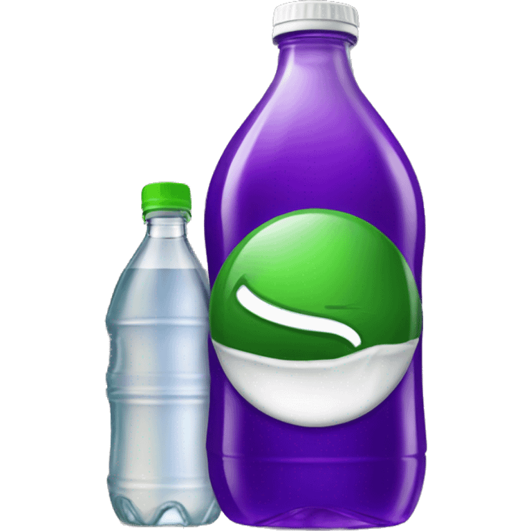 purple drink in bottle with sprite bottle emoji