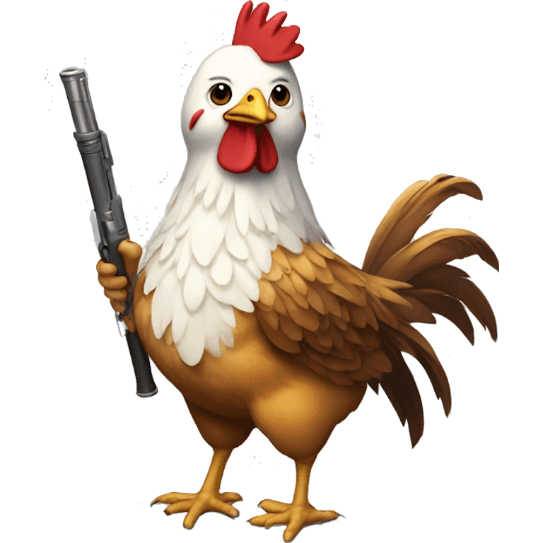 Chicken with a RPG emoji