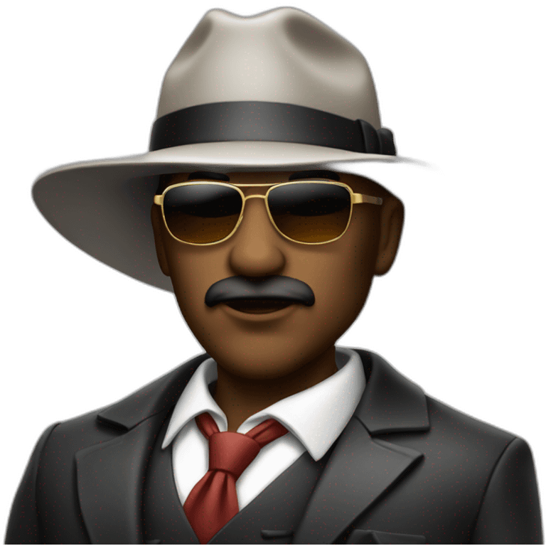 rich looking gangster boss with cigar emoji