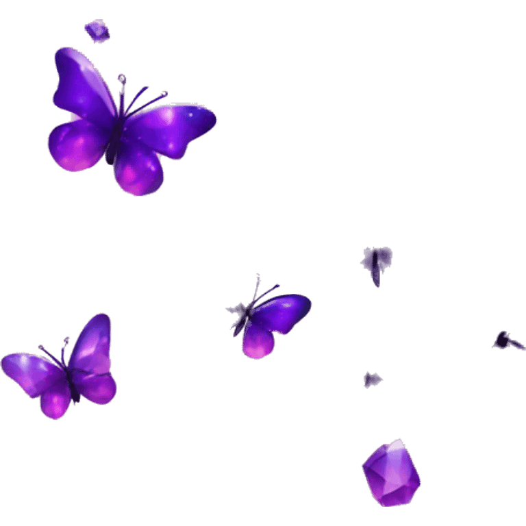 Purple-Shiny-Gem-Crystal-Nebula-Gradient-Sparkle-Stars-Glossy-Butterfly emoji