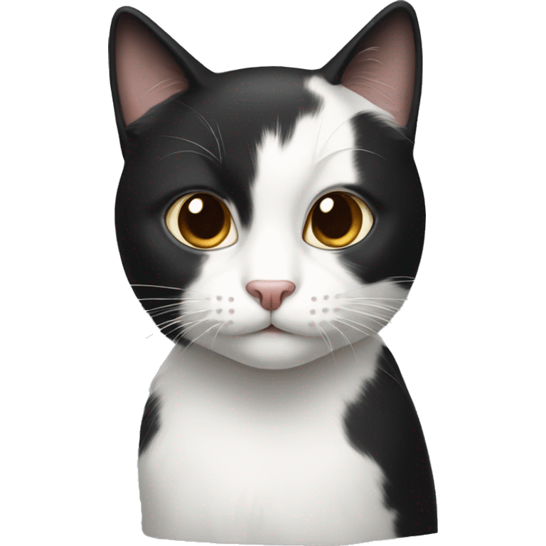 Black and white cat  emoji