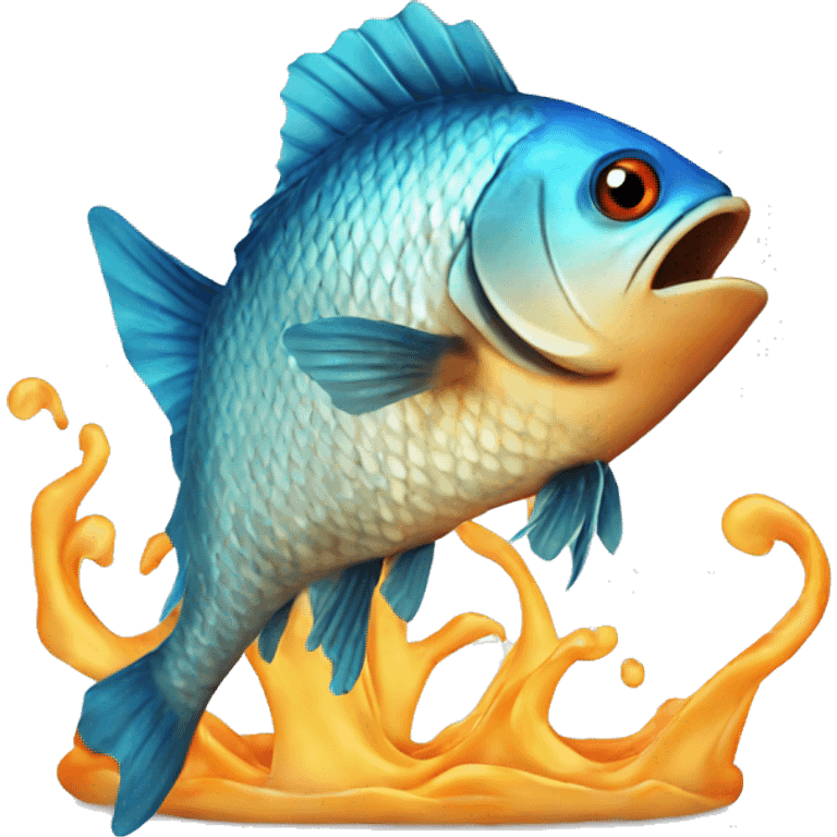 fish cooking a fish emoji