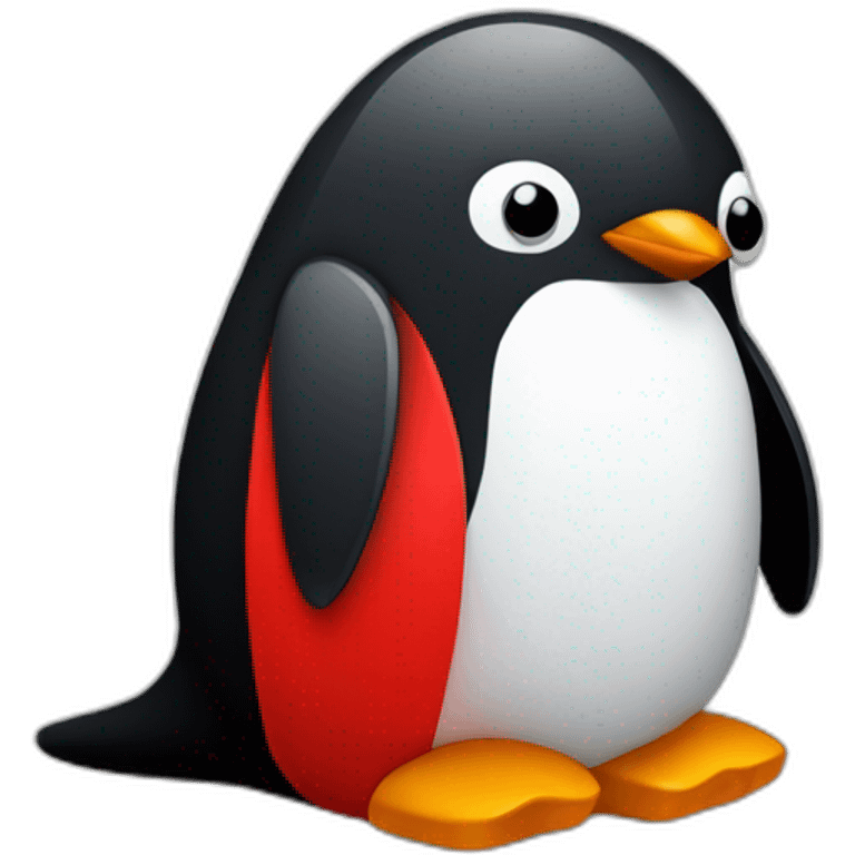 Linux penguin but with big red X over it emoji