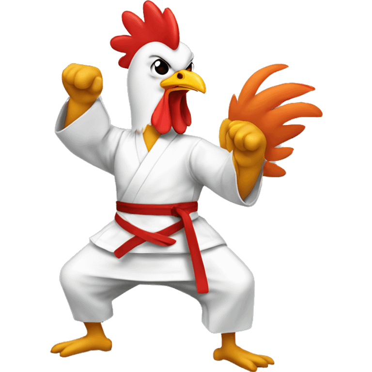 karate female chicken emoji