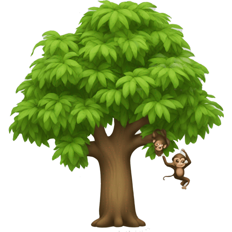 Tree with monkey emoji