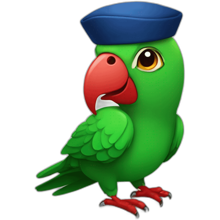 jew israelian parrot with a kippa emoji