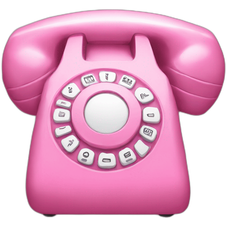 Pink phone emoji