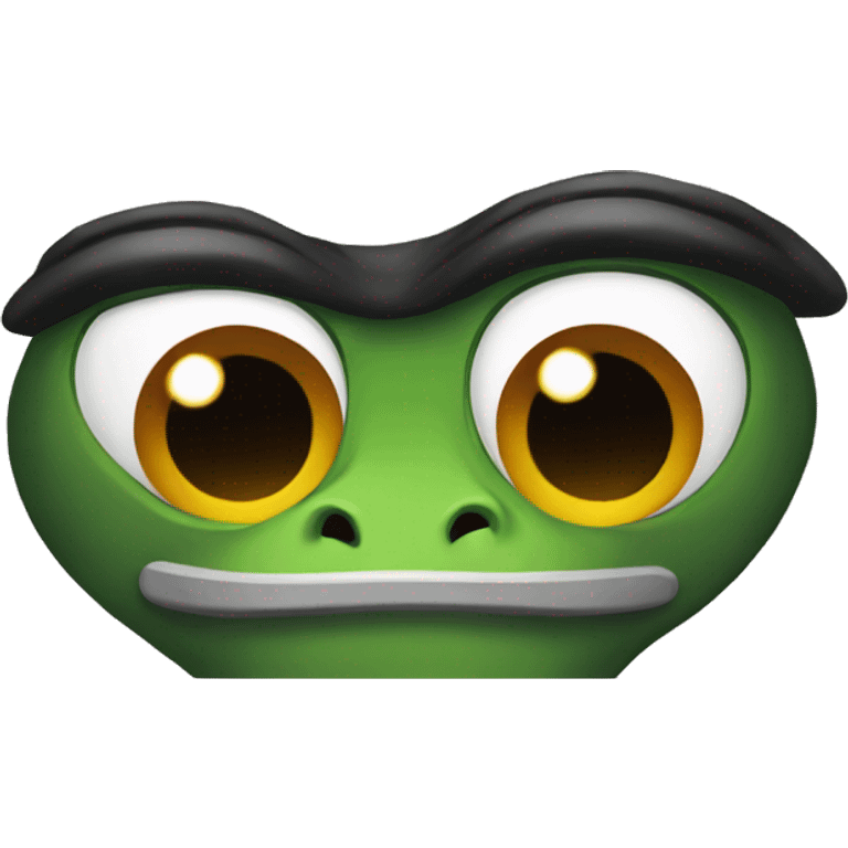 Pepe curious emoji