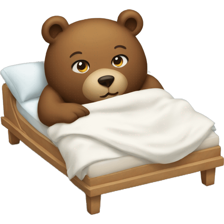 Bear in a bed emoji