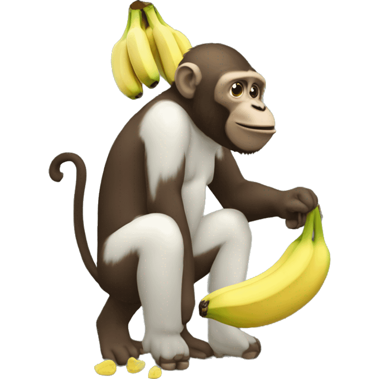 Un singe qui mange de la banane emoji