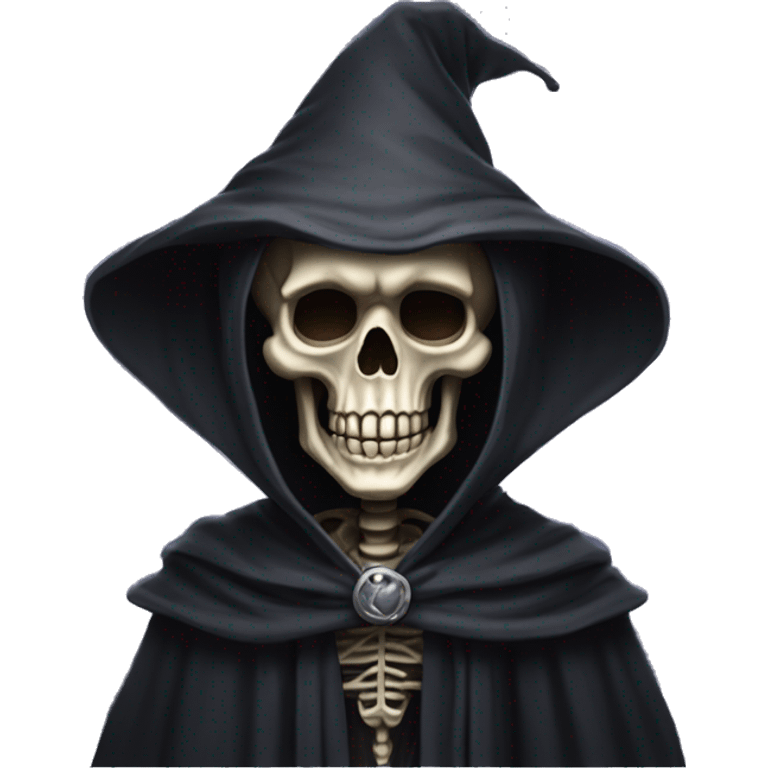 An evil robed skeleton sorcerer dark lord supervillain emoji