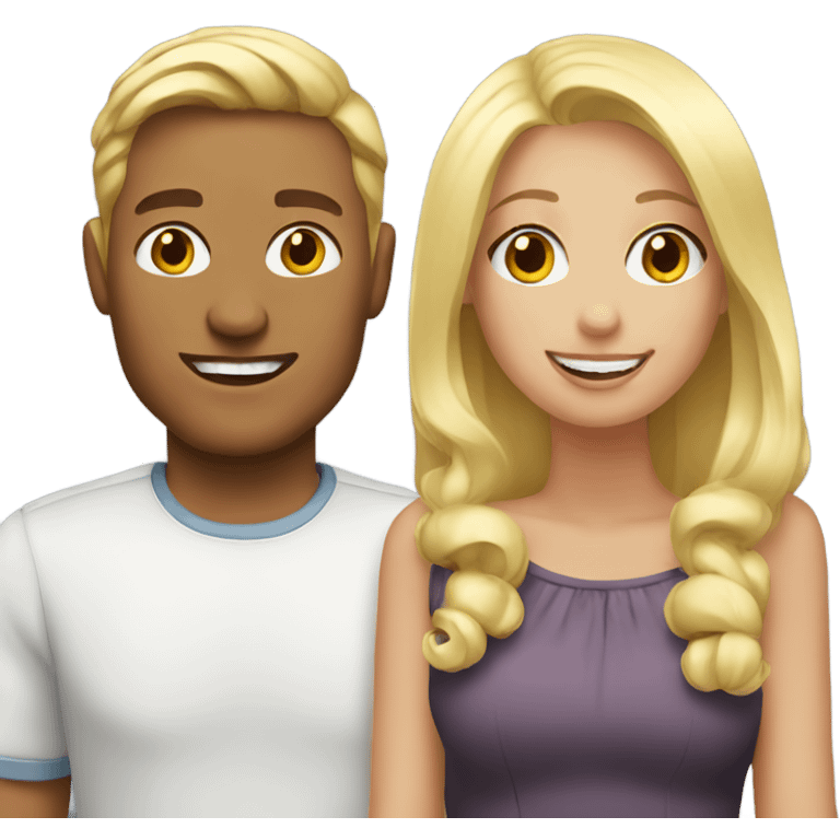 Blonde couple  emoji