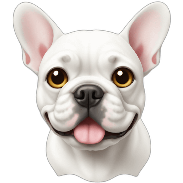 white french bulldog emoji