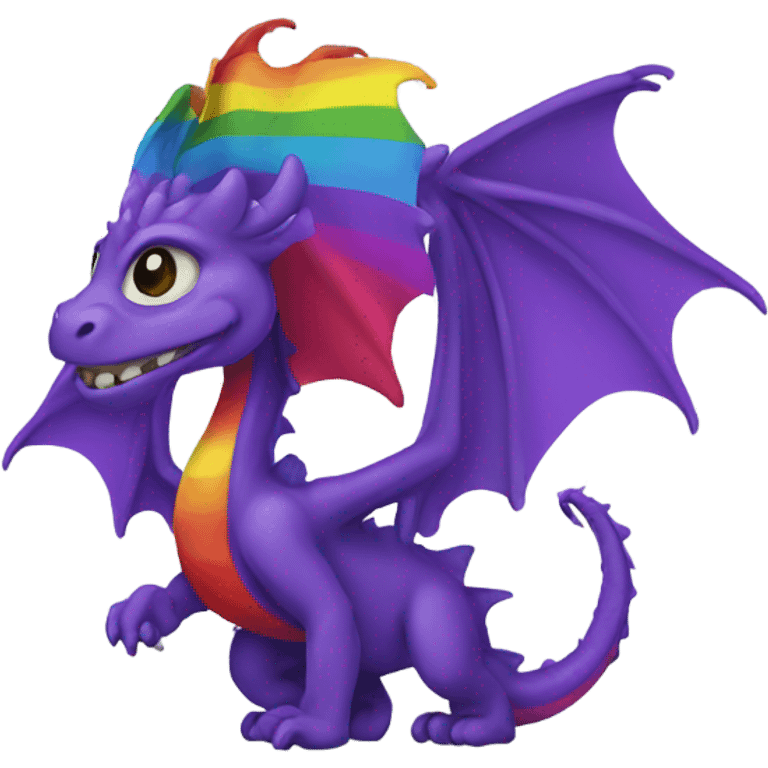 Gay pride dragon emoji