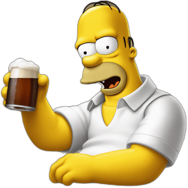 homer simpson qui boit une biere emoji