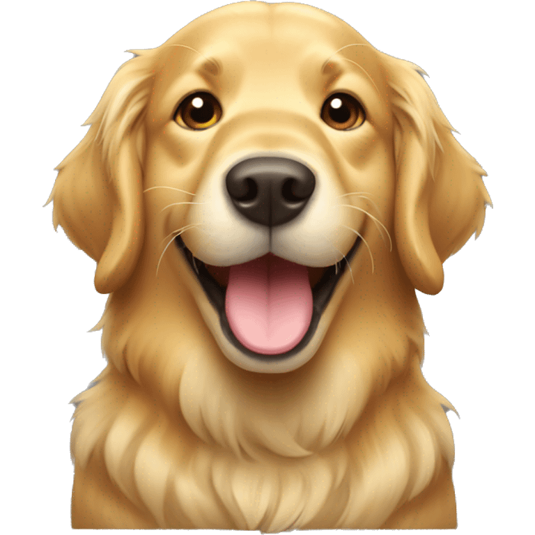 Golden Retriever Head smiling emoji