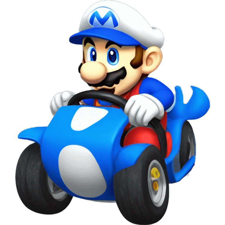 blue yoshi mario kart 7 emoji