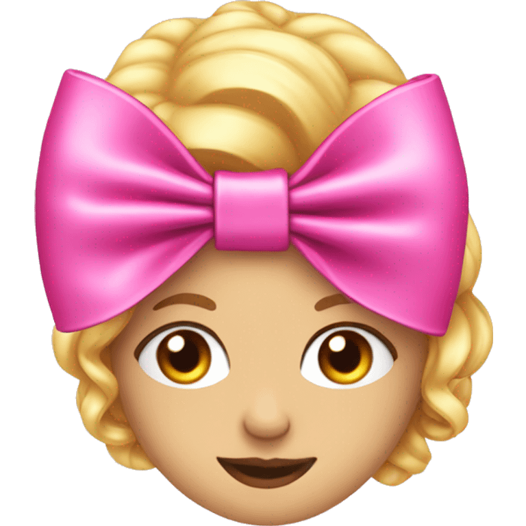 Pink coquette bow emoji