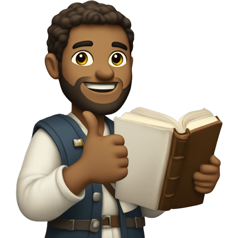 joseph smi holding a bible and giving a thumbs uph emoji